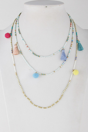 Colorful Indian Inspired Layered Necklace 7DCA1